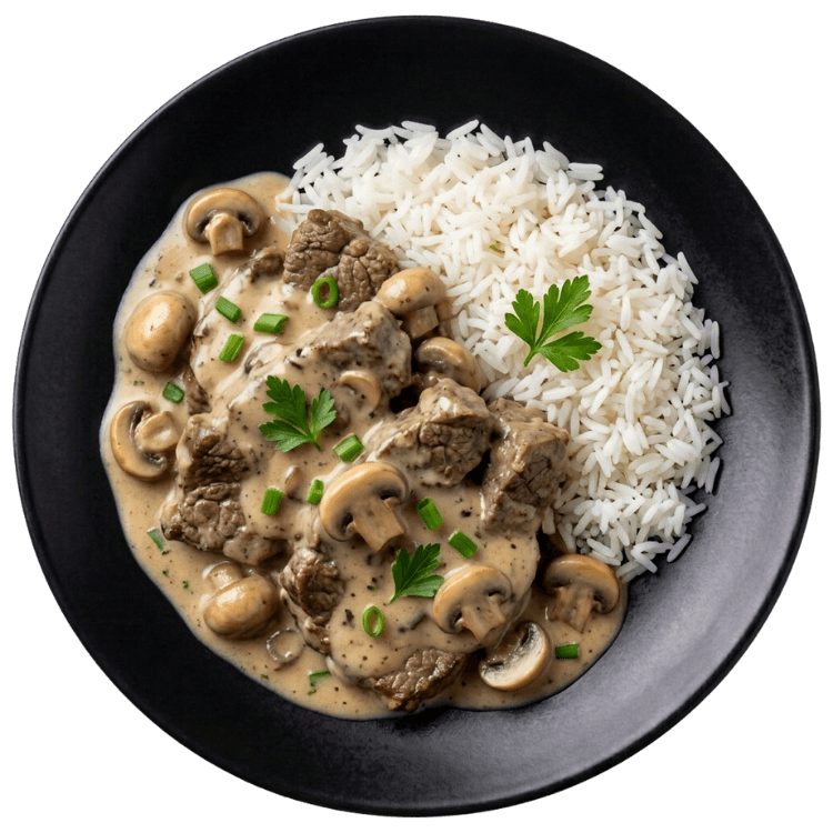 3 Mini Beef with Mushroom Sauce