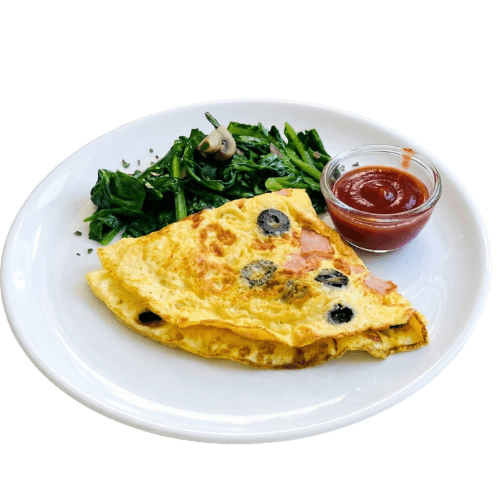 Egg Omelet w Spinach & Mushroom
